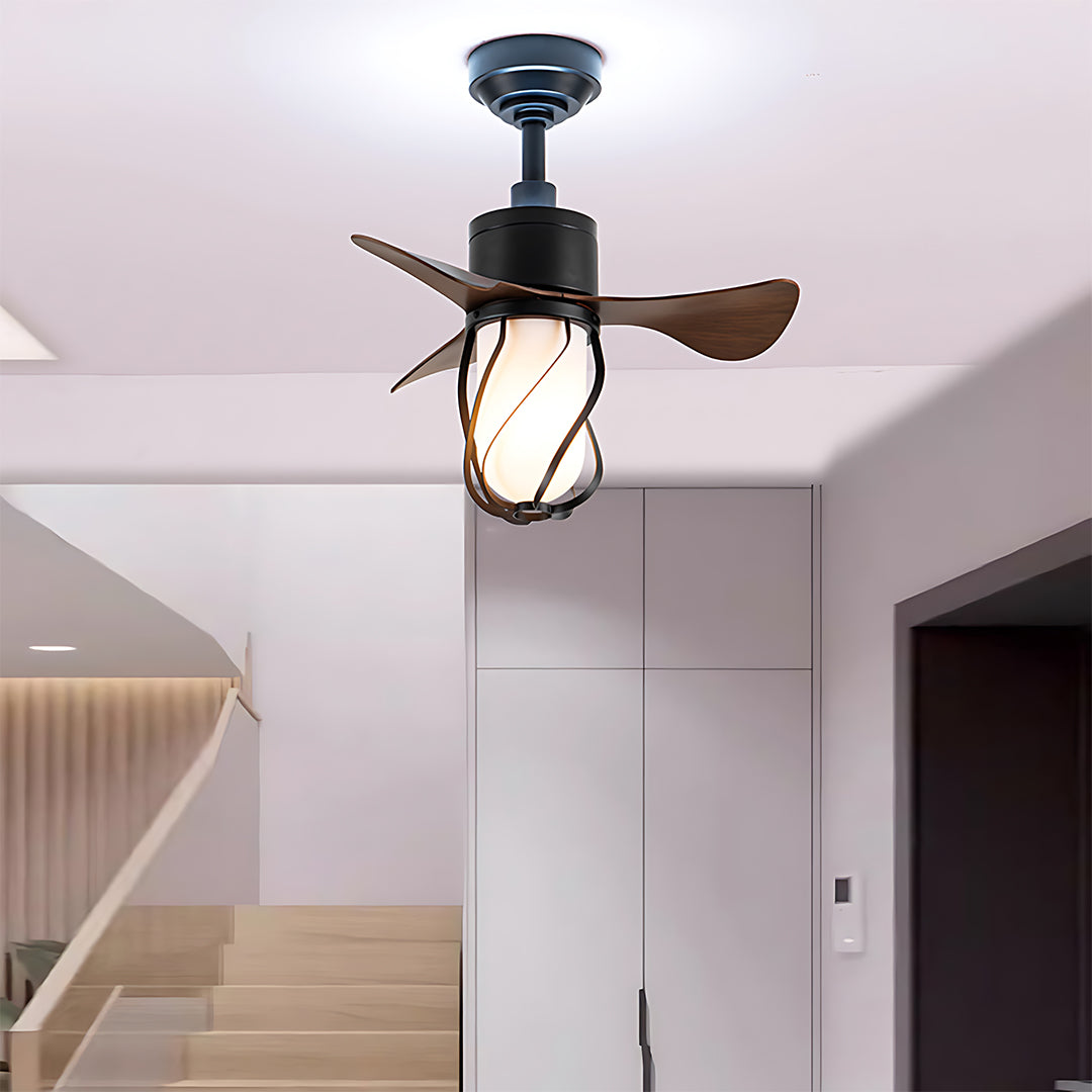 CHARLESTON VINTAGE LED CEILING FAN WITH ILLUMINATION