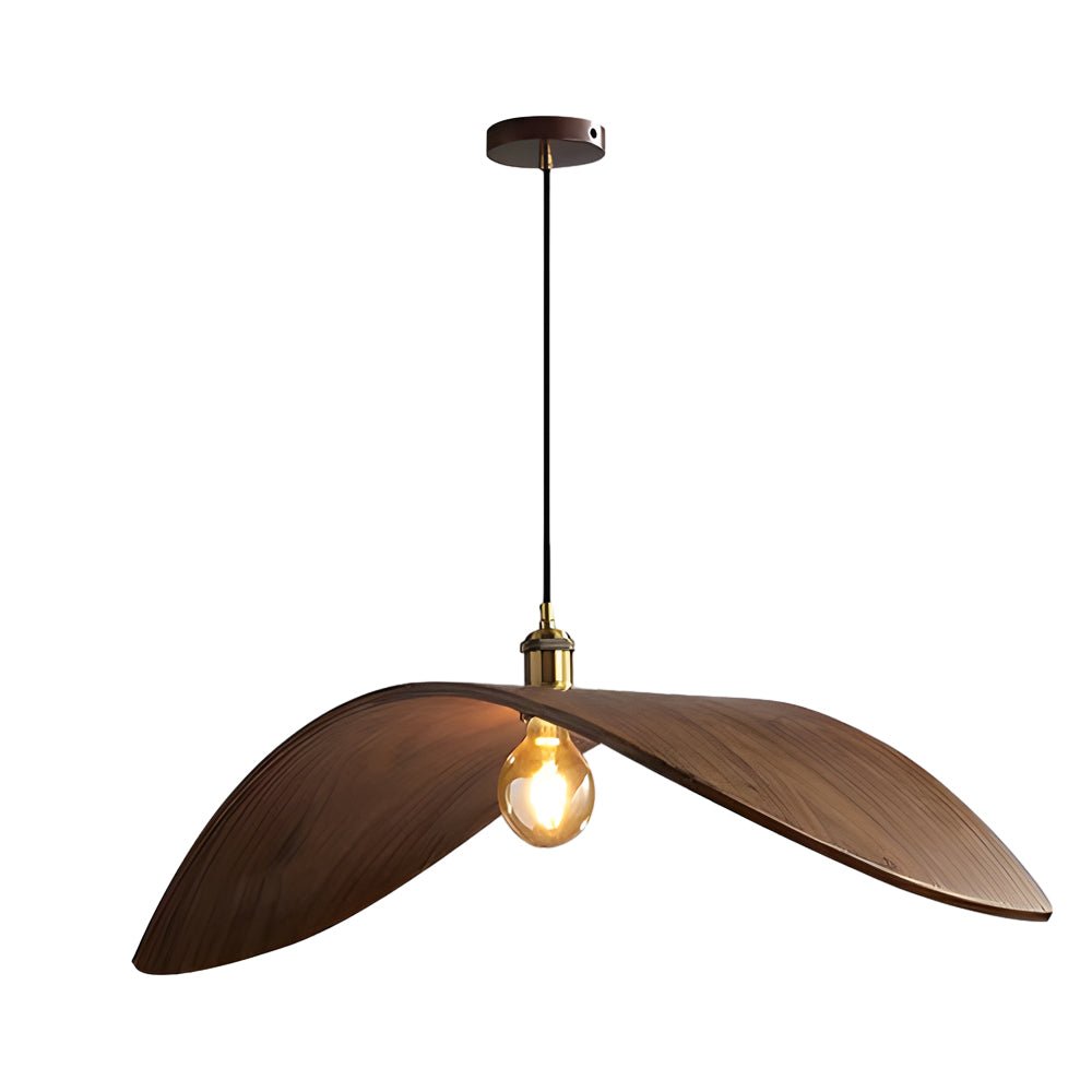 ELMSWORTH WALNUT LEAF CURVATURE PENDANT LIGHT