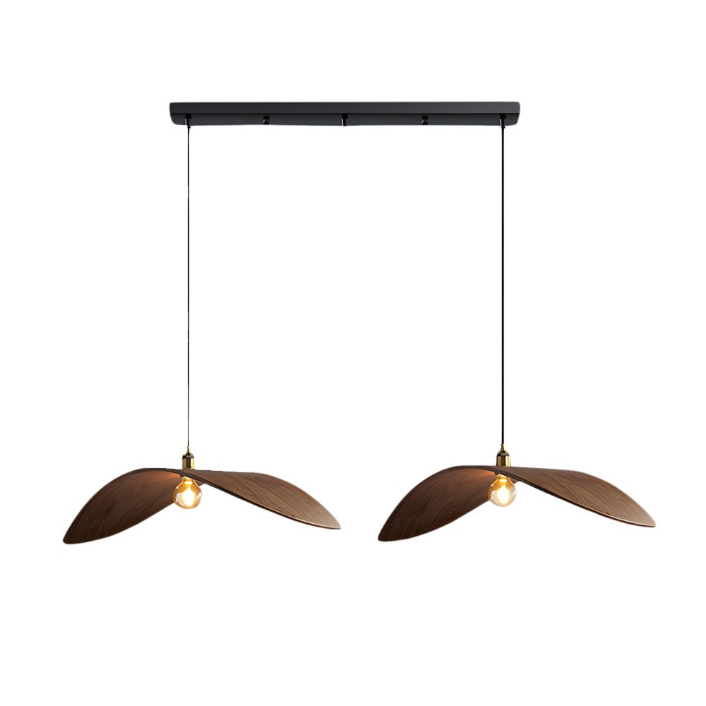 ELMSWORTH WALNUT LEAF CURVATURE PENDANT LIGHT