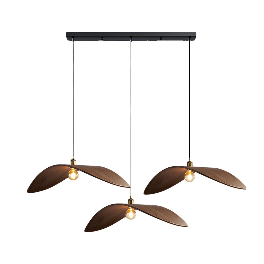 ELMSWORTH WALNUT LEAF CURVATURE PENDANT LIGHT