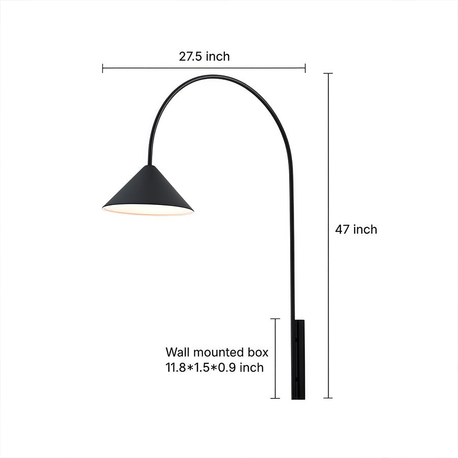 RAVENHURST IRON WALL SCONCE WITH ELONGATED ARM