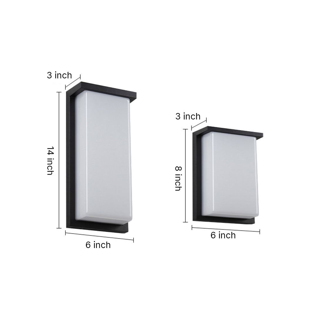 WINTHORPE WEATHERPROOF RECTANGULAR LED WALL LIGHT