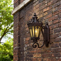 WINDSOR BLACK ALUMINUM OUTDOOR WALL LANTERN - WEATHERPROOF DESIGN