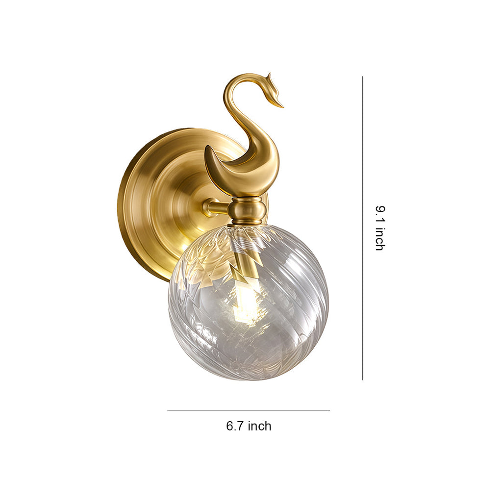 WINDSOR BRASS WALL SCONCE WITH LED ILLUMINATION