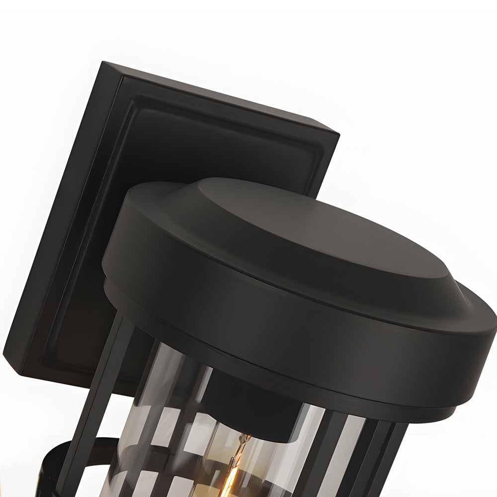 WINTERBOURNE WATER-RESISTANT OUTDOOR WALL LIGHT WITH GLASS SHADE