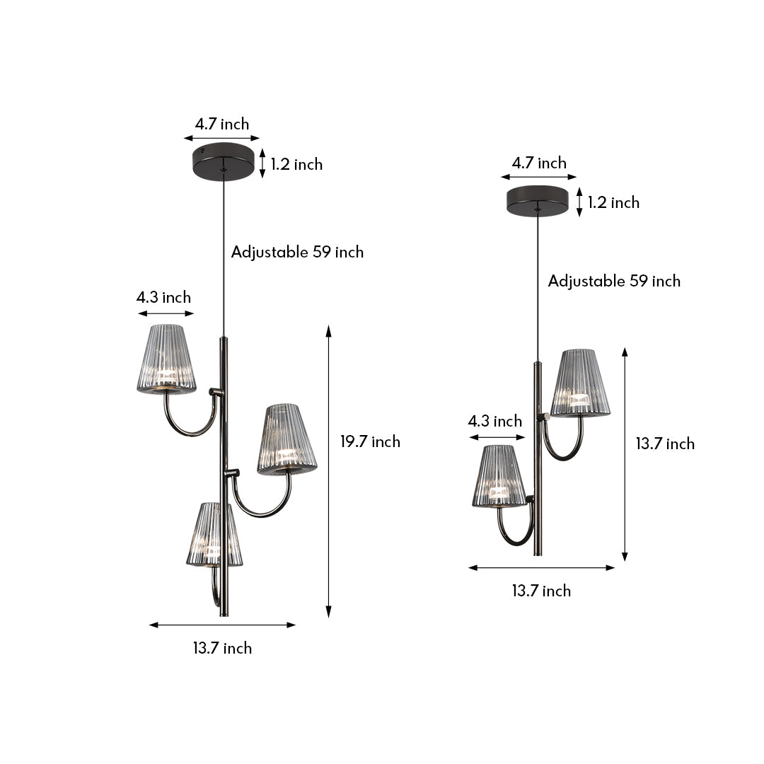 WINTHORPE BLACK METAL LED HANGING LANTERN