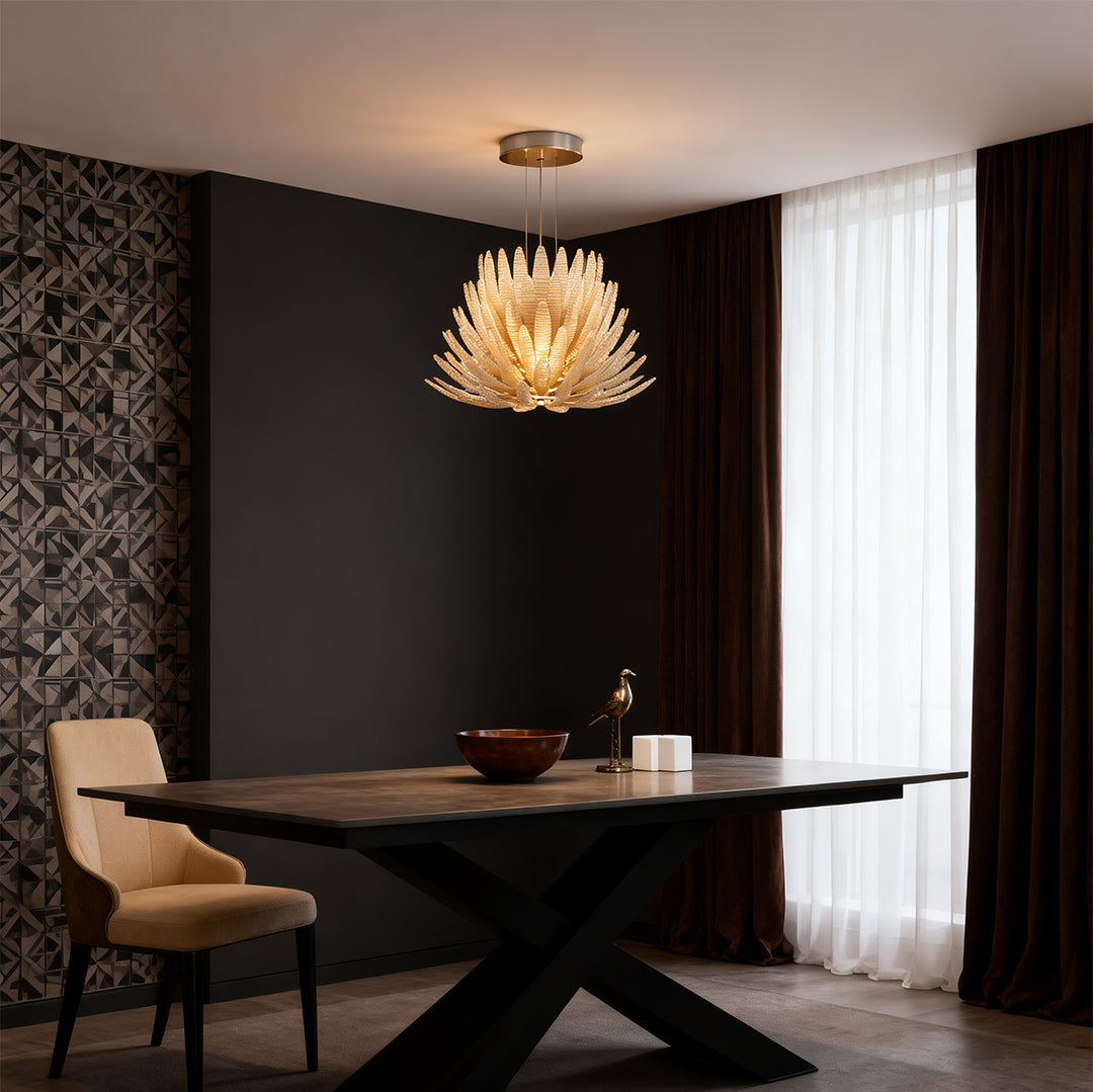 WINTHORPE STAINLESS STEEL CRYSTAL CEILING LANTERN
