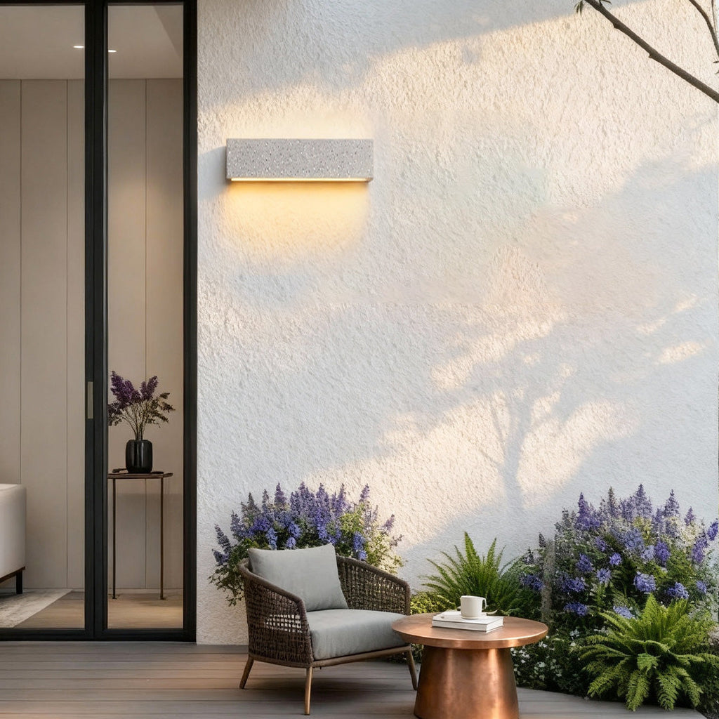 FENWICK CONCRETE OUTDOOR LINEAR SCONCE WITH WATERPROOF DESIGN