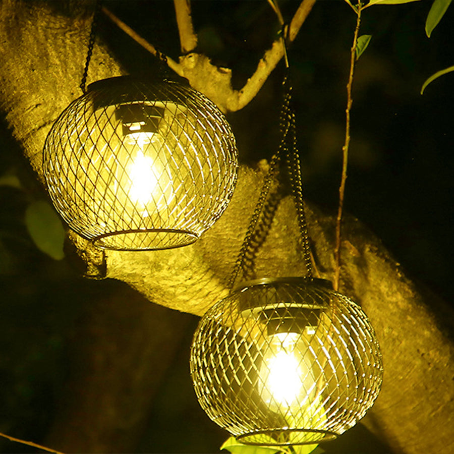 BRAMBLETON SOLAR MESH LANTERN HANGING LIGHTS