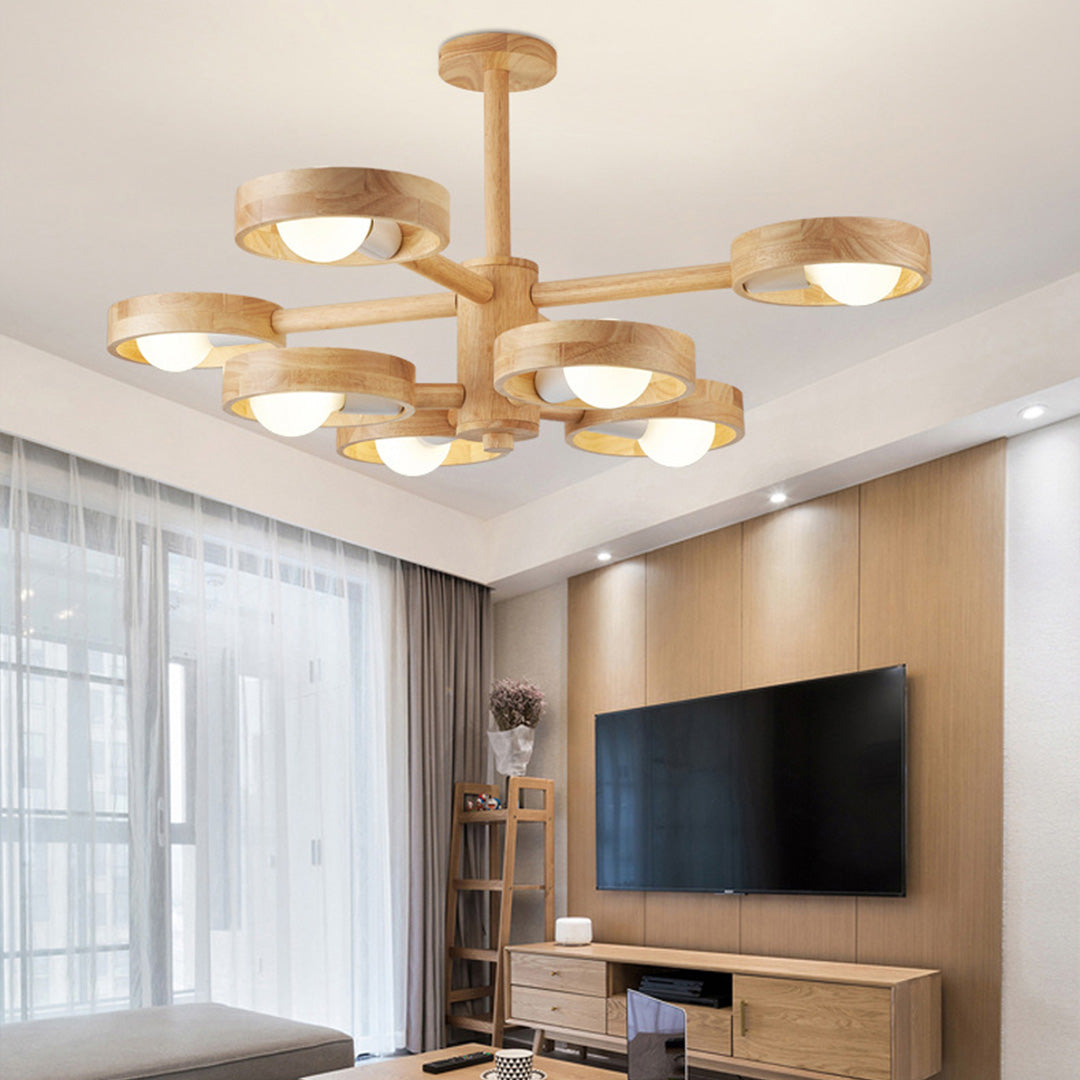 THORNBURY RUBBERWOOD LED HANGING LANTERN