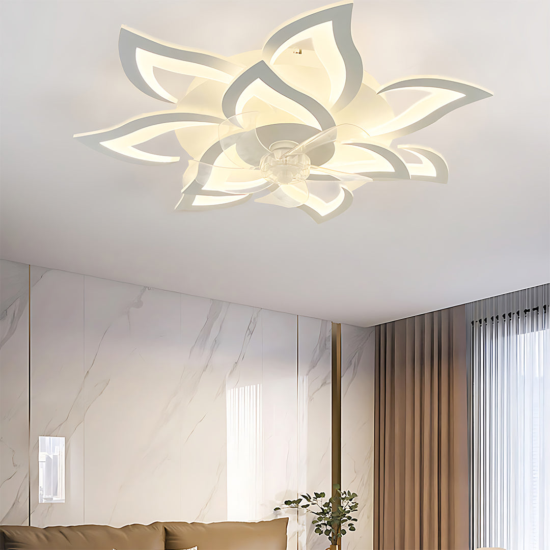 WHITECREST MODERN AIRFLOW CEILING FAN WITH ILLUMINATION AND REMOTE CONTROL