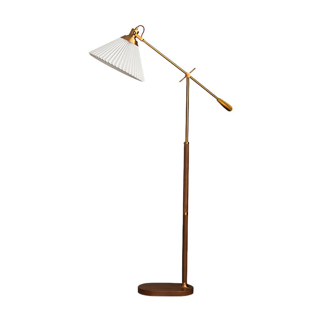 CHARLESTON SWING ARM READING LAMP, ADJUSTABLE FLOOR LIGHT WITH RETRO DESIGN