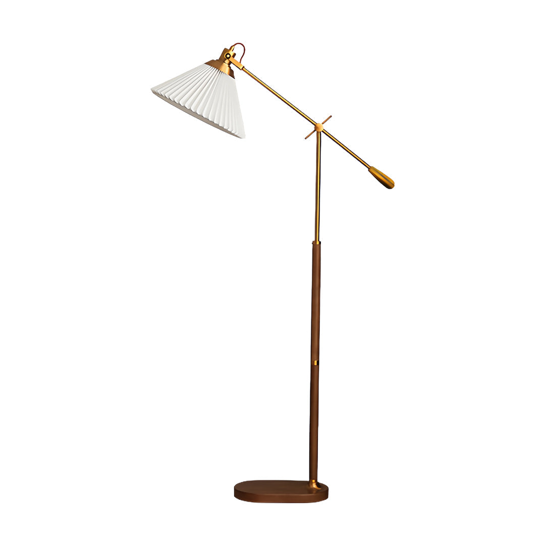 CHARLESTON SWING ARM READING LAMP, ADJUSTABLE FLOOR LIGHT WITH RETRO DESIGN