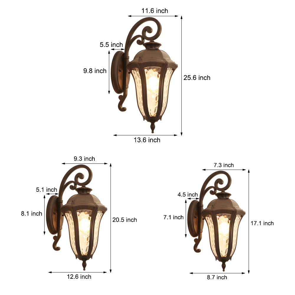 WINDSOR CAST ALUMINUM OUTDOOR WALL SCONCE WITH WATER-RESISTANT FINISH