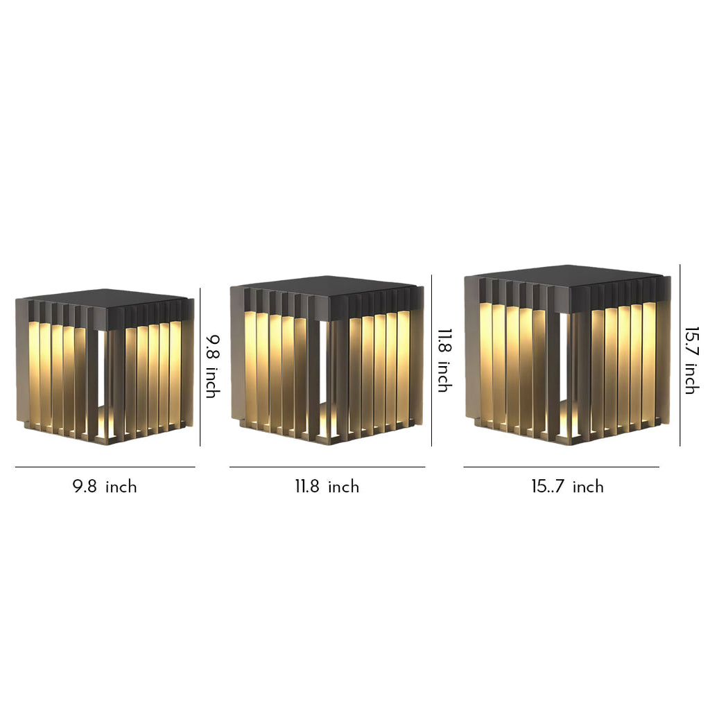 WINTHORPE SQUARE WATER-RESISTANT OUTDOOR PILLAR LANTERN