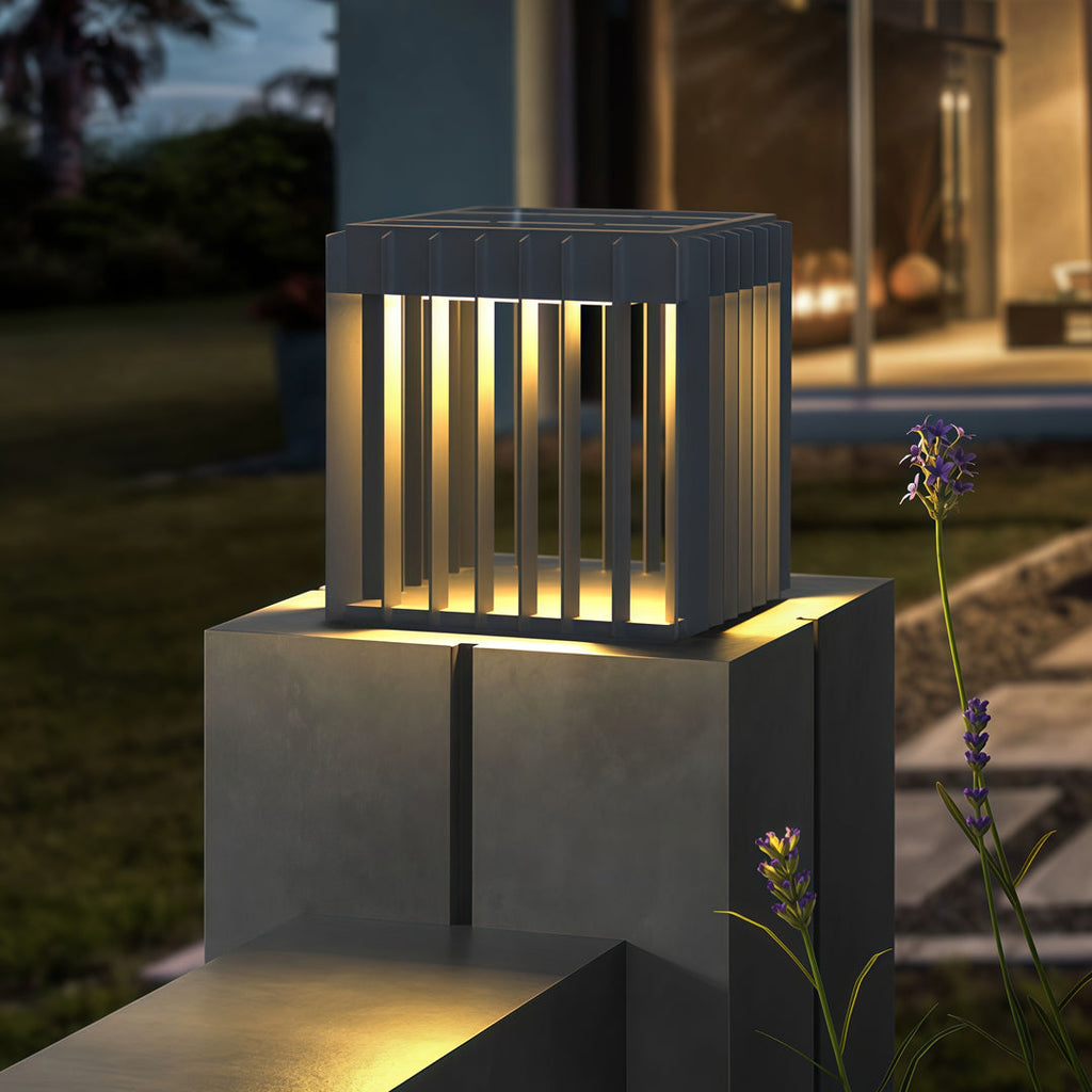WINTHORPE SQUARE WATER-RESISTANT OUTDOOR PILLAR LANTERN