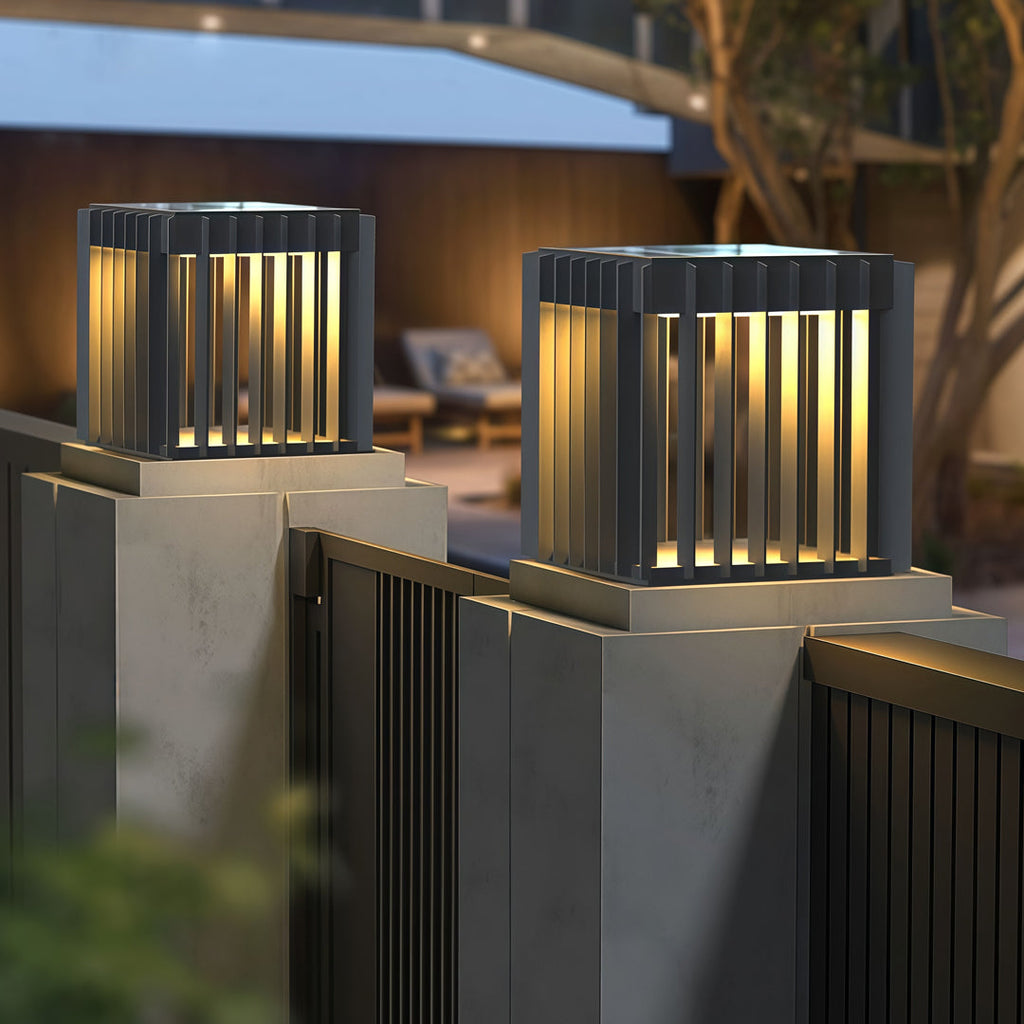 WINTHORPE SQUARE WATER-RESISTANT OUTDOOR PILLAR LANTERN