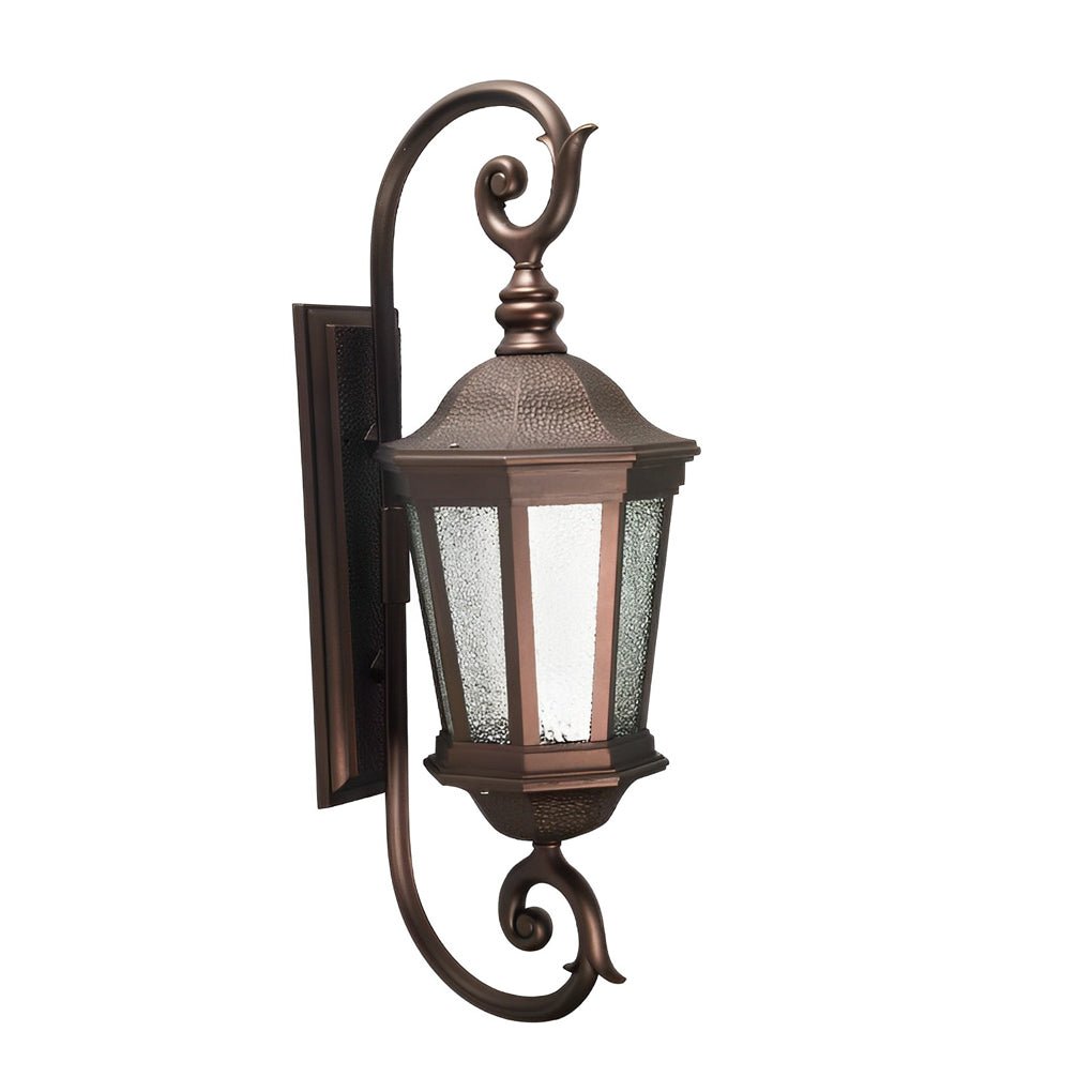 THORNBURY VINTAGE ALUMINUM OUTDOOR SCONCE WITH GLASS SHADE