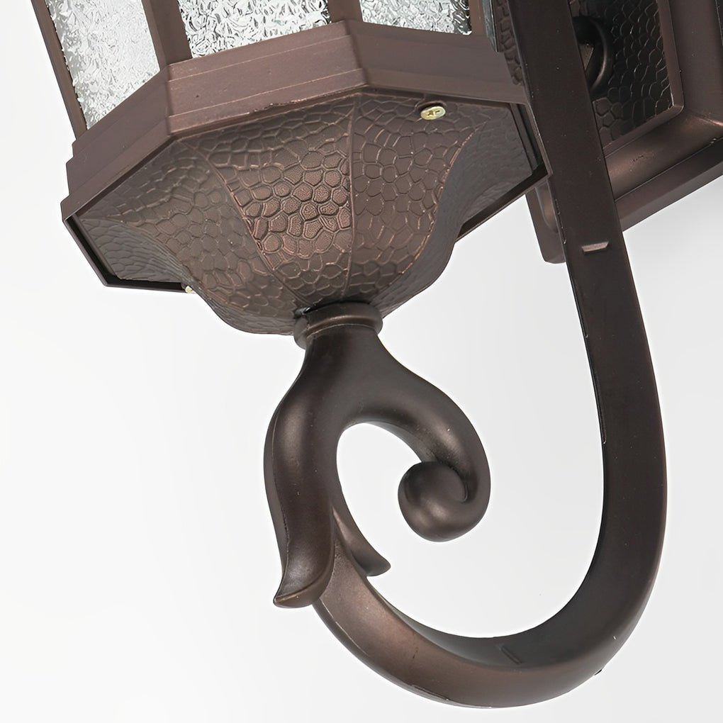 THORNBURY VINTAGE ALUMINUM OUTDOOR SCONCE WITH GLASS SHADE