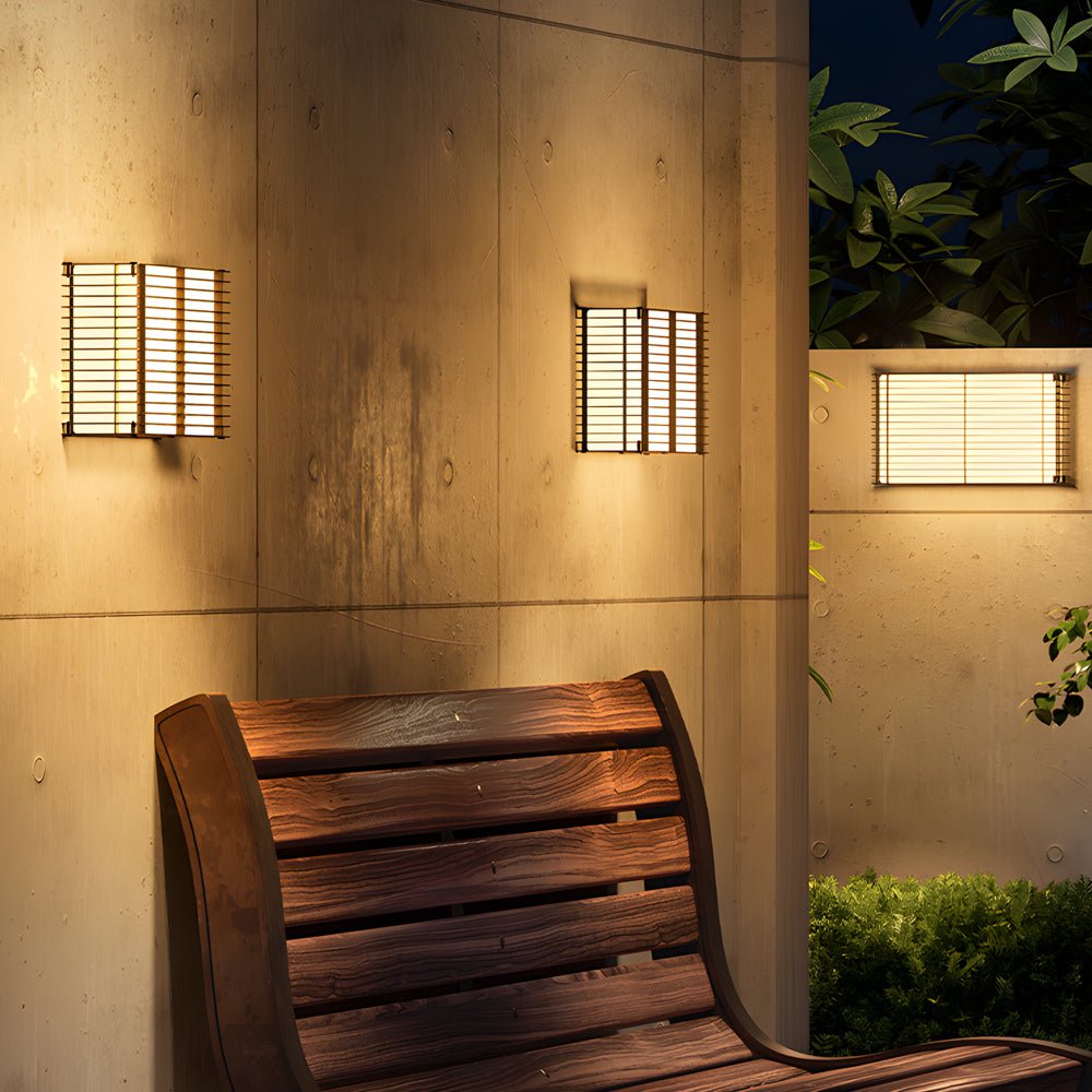 FENWICK SOLAR-POWERED RECTANGULAR WALL LANTERNS IN STAINLESS STEEL