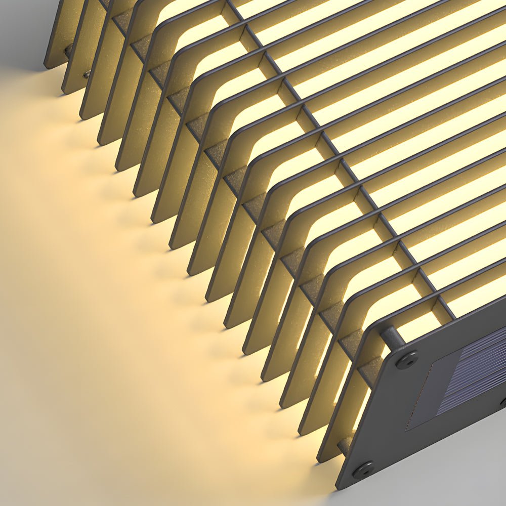 FENWICK SOLAR-POWERED RECTANGULAR WALL LANTERNS IN STAINLESS STEEL