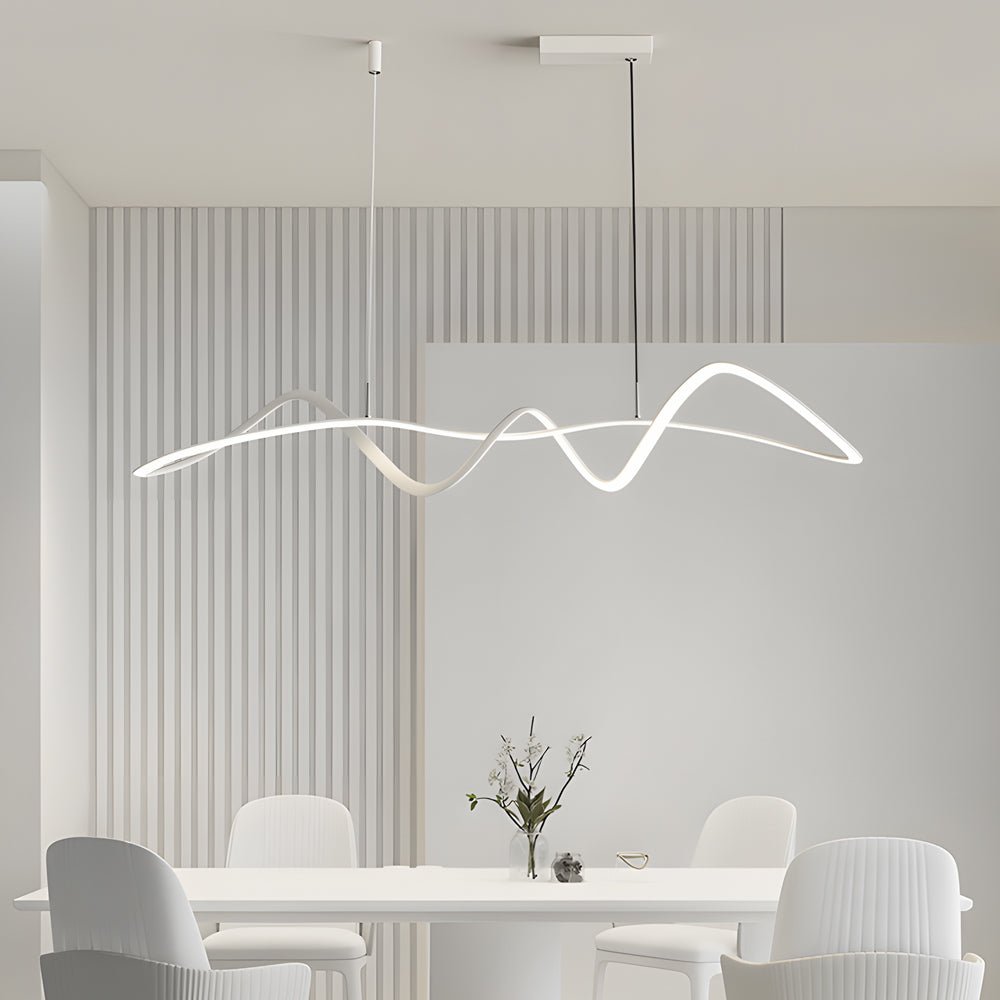 WINTHROP WAVING LED CHANDELIER WITH REMOTE DIMMER FOR DINING SPACES