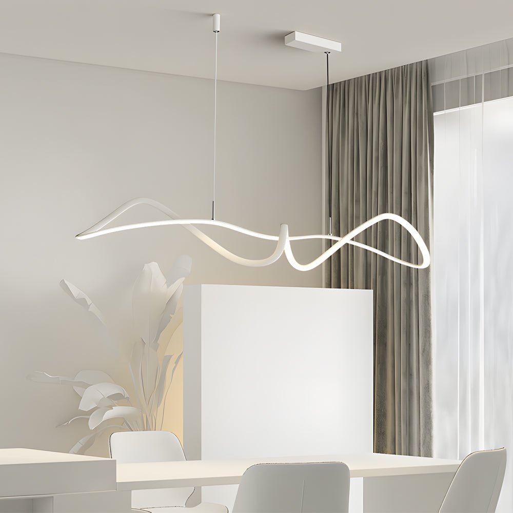 WINTHROP WAVING LED CHANDELIER WITH REMOTE DIMMER FOR DINING SPACES