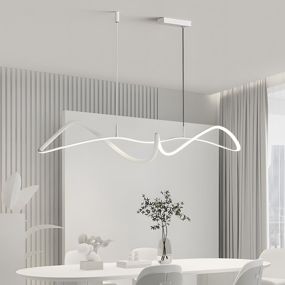 WINTHROP WAVING LED CHANDELIER WITH REMOTE DIMMER FOR DINING SPACES