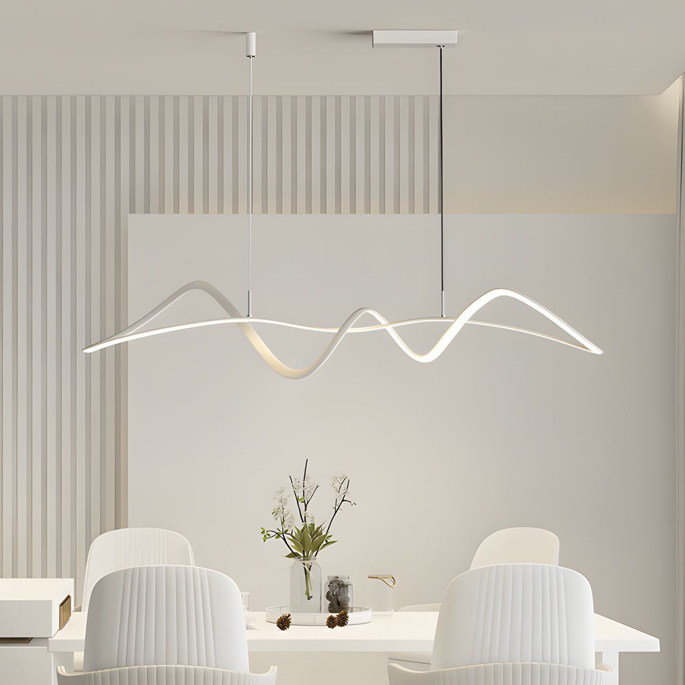 WINTHROP WAVING LED CHANDELIER WITH REMOTE DIMMER FOR DINING SPACES