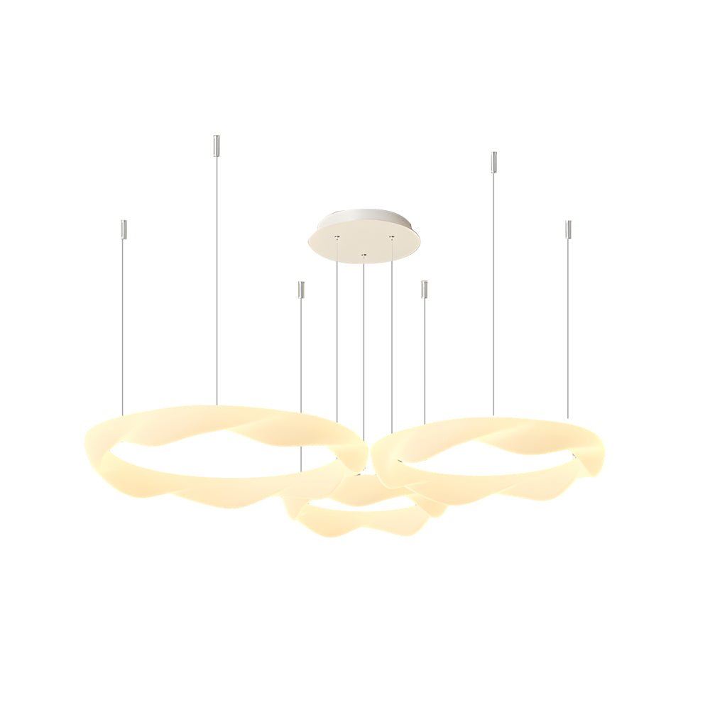 FENWICK WAVE CIRCLE LED CHANDELIER WITH THREE-TIER DIMMING
