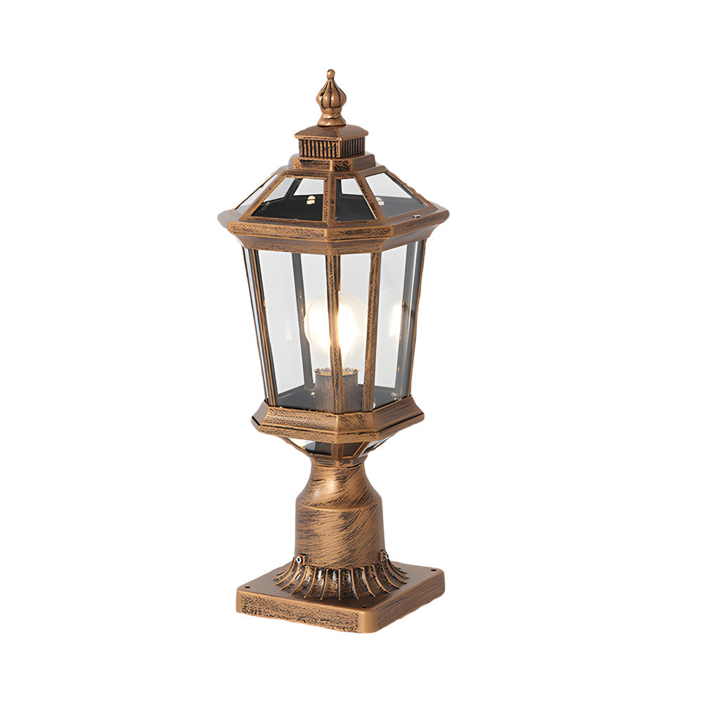 WINDSOR SOLAR GARDEN COLUMN LIGHTS WITH WATERPROOF DESIGN