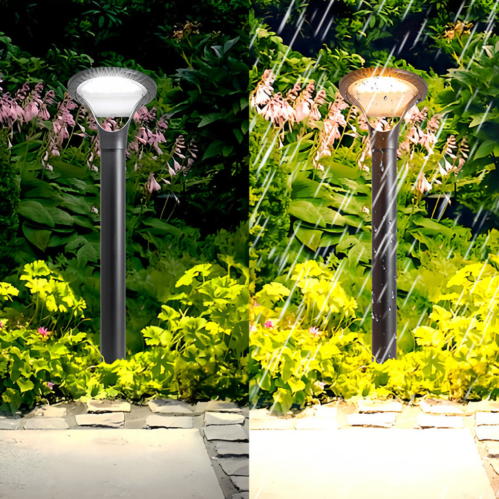 WINDSOR SOLAR GARDEN PILLAR LIGHTS - Contemporary LED Outdoor Illumination for Lawns