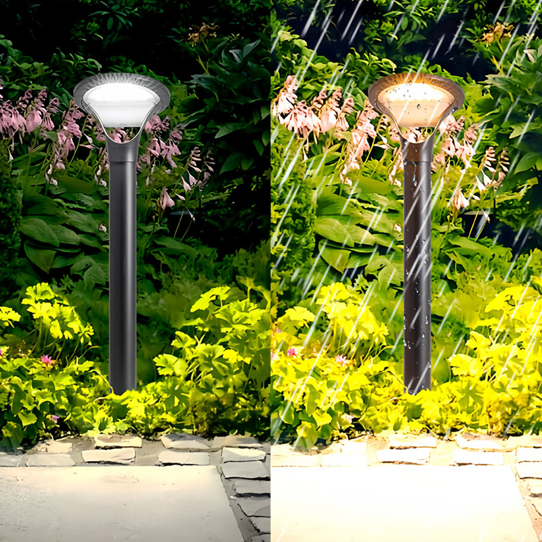 WINDSOR SOLAR GARDEN PILLAR LIGHTS - Contemporary LED Outdoor Illumination for Lawns