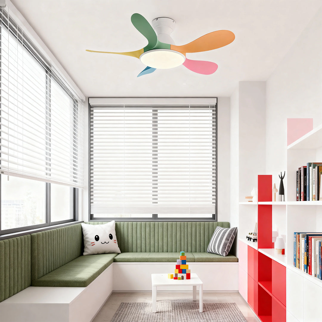 WINTHORPE FIVE-BLADE CEILING LIGHT FAN WITH ABS BLADES AND METAL FRAME