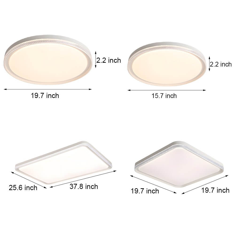 WINDSOR WHITE ACRYLIC FLUSH MOUNT LIGHTING