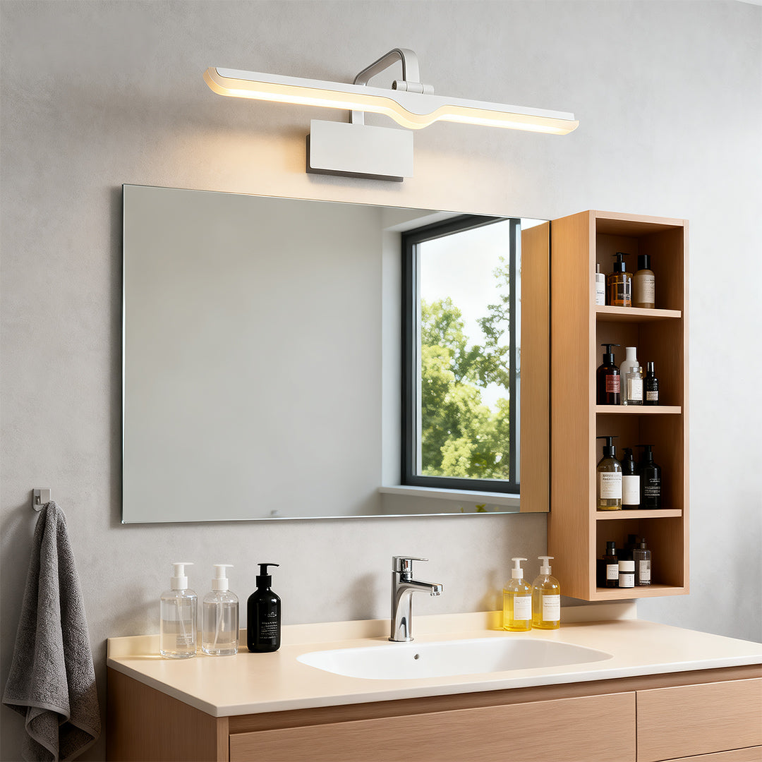 WINTHORPE WATER-RESISTANT LED BATHROOM ILLUMINATOR WITH CUSTOMIZABLE BRIGHTNESS