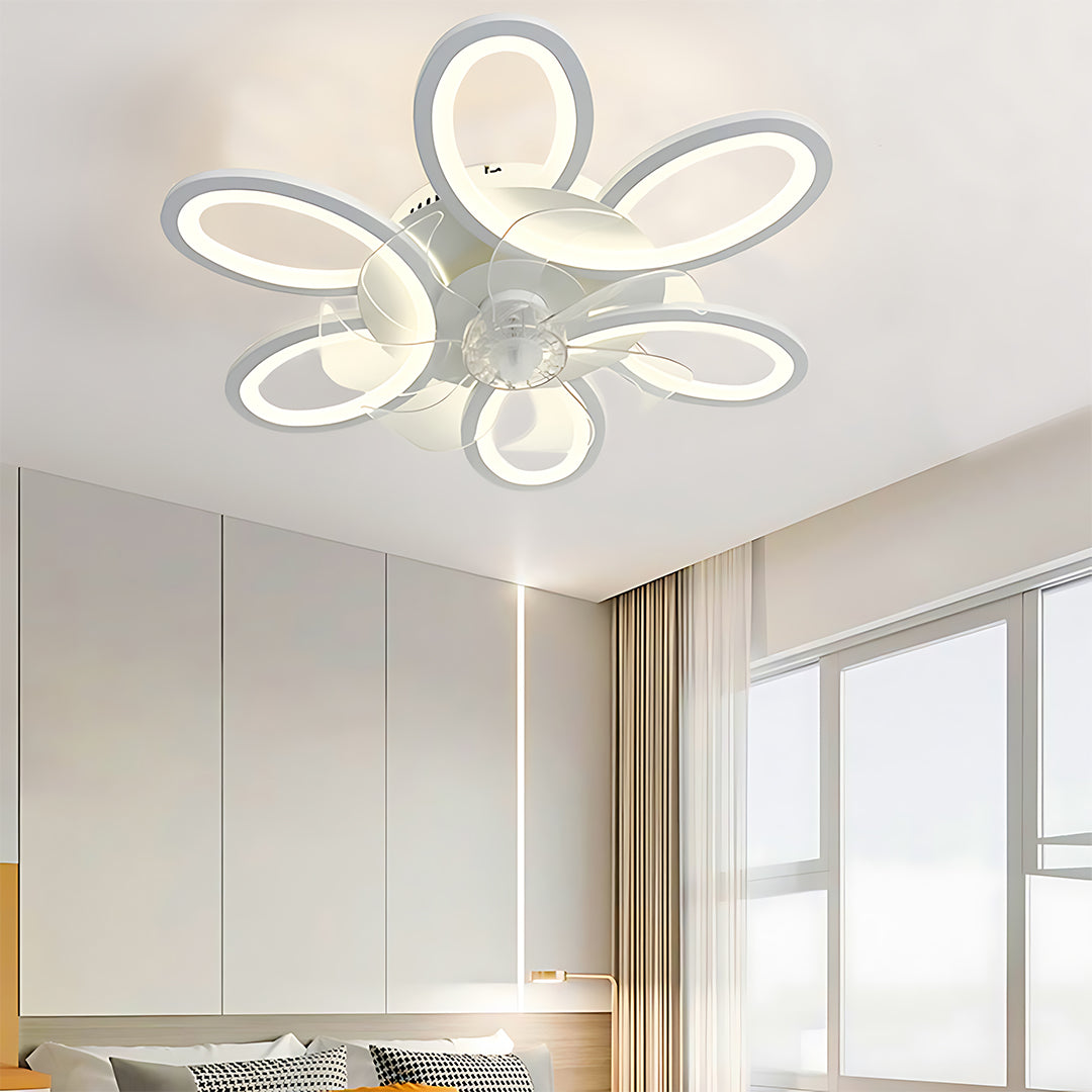 WHITECREST MODERN AIRFLOW CEILING FAN WITH ILLUMINATION AND REMOTE CONTROL