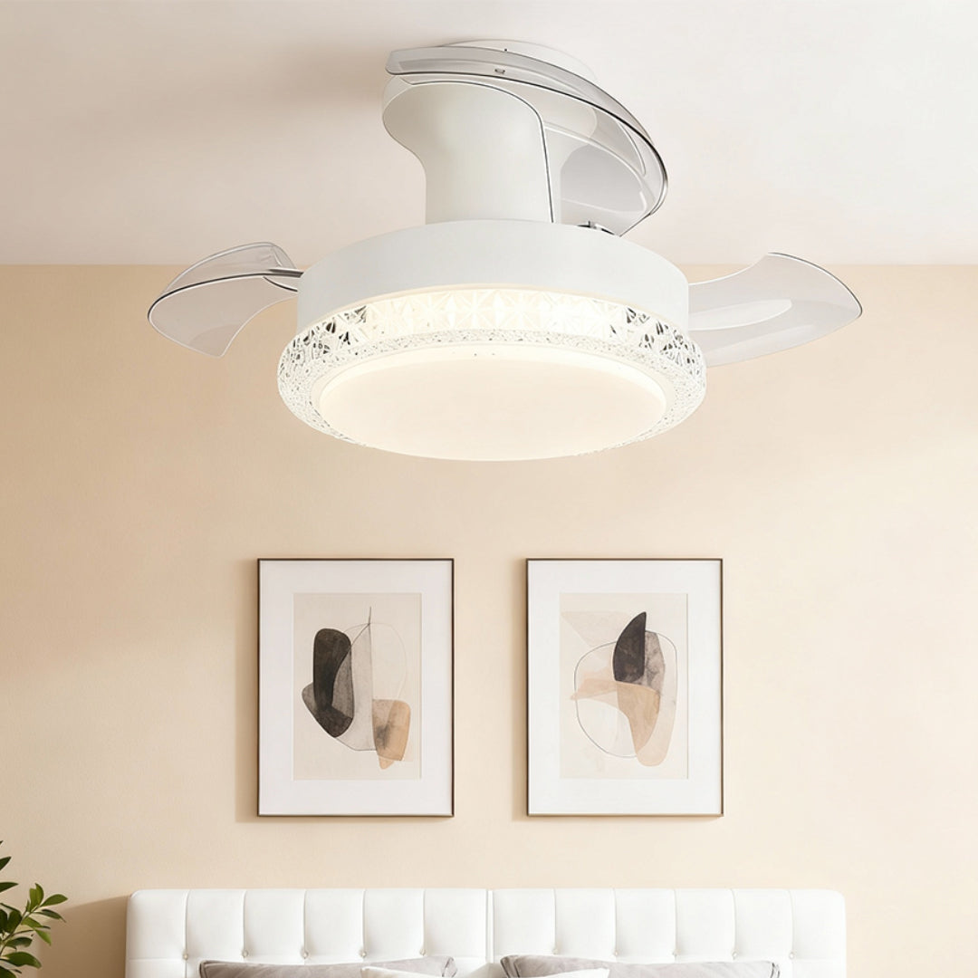 WINTERBOURNE TRIO BLADES FLUSH-MOUNTED CEILING LIGHT FAN