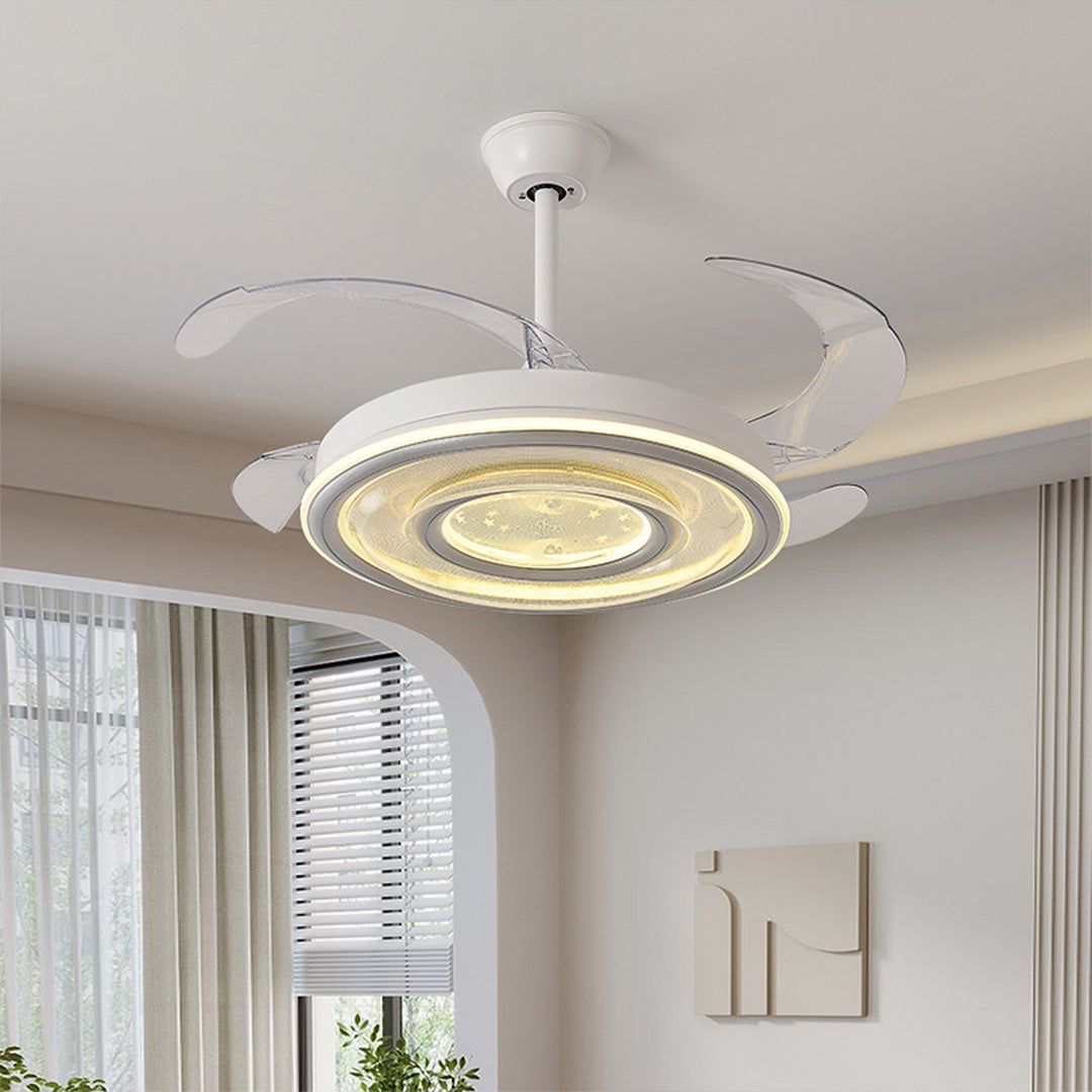 WINTHORPE WHISPERING BREEZE TRANSLUCENT BLADE LIGHTED CEILING FAN
