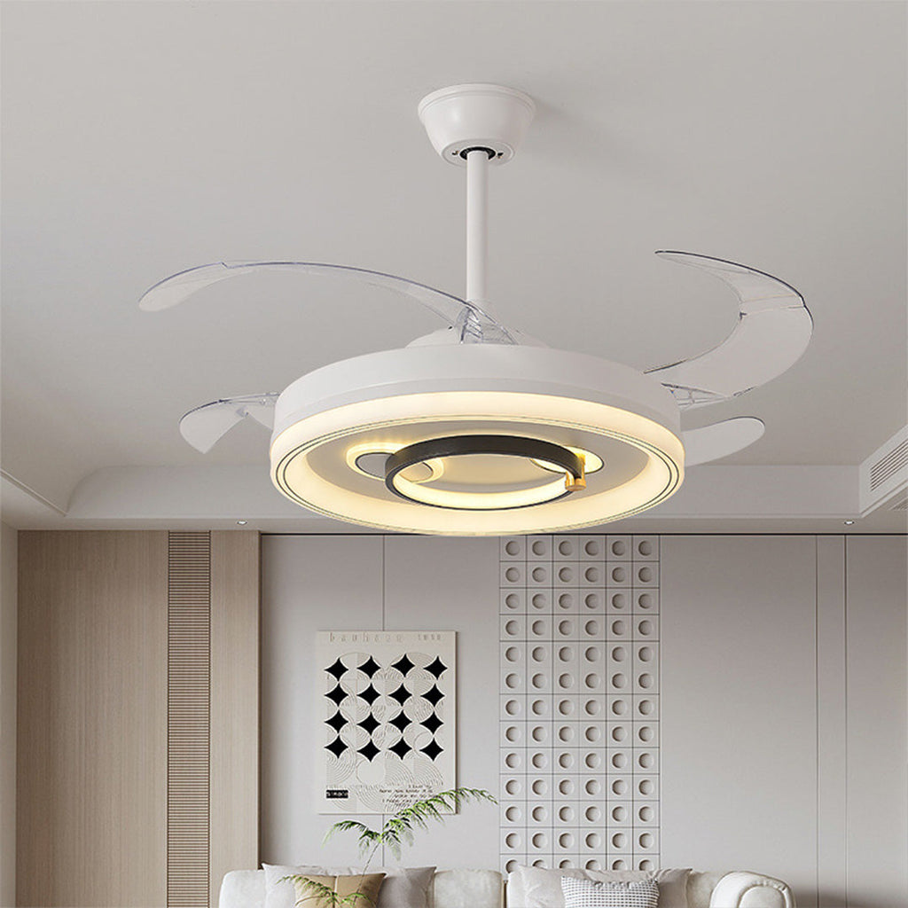 WINTHORPE WHISPERING BREEZE TRANSLUCENT BLADE LIGHTED CEILING FAN