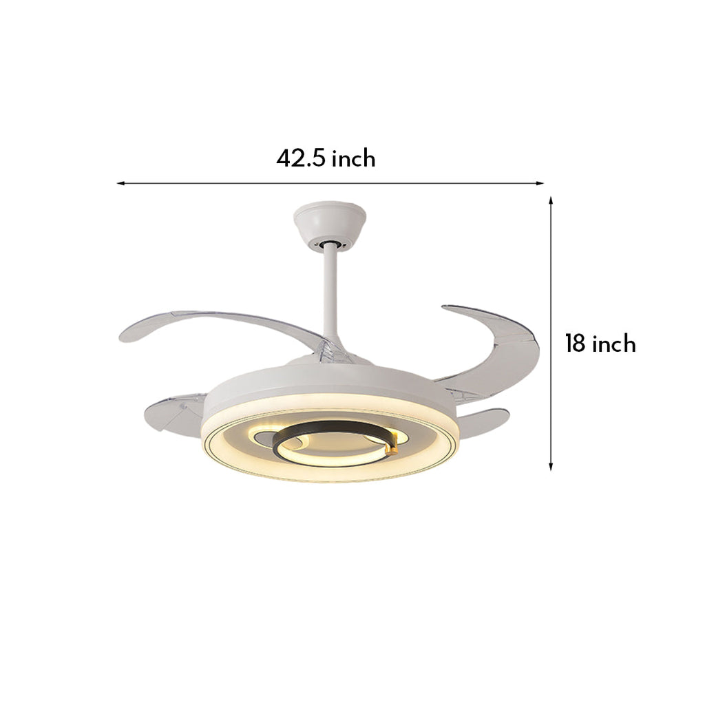 WINTHORPE WHISPERING BREEZE TRANSLUCENT BLADE LIGHTED CEILING FAN