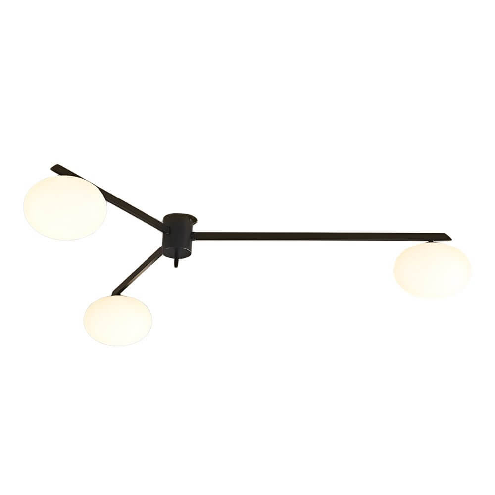 WINDSOR BUBBLE GLASS SEMI-FLUSH CEILING LANTERN