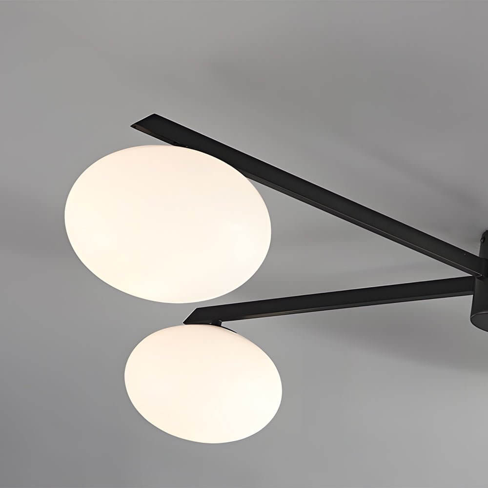 WINDSOR BUBBLE GLASS SEMI-FLUSH CEILING LANTERN