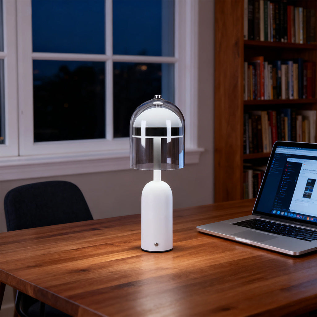 VIVIANE GLASS CRESCENT TABLE LAMP