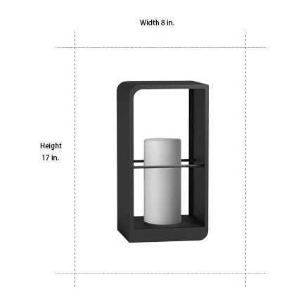 WINCHESTER RECTANGULAR AQUA-LUXE SOLAR LANTERN