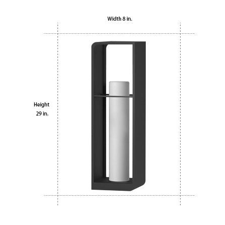 WINCHESTER RECTANGULAR AQUA-LUXE SOLAR LANTERN