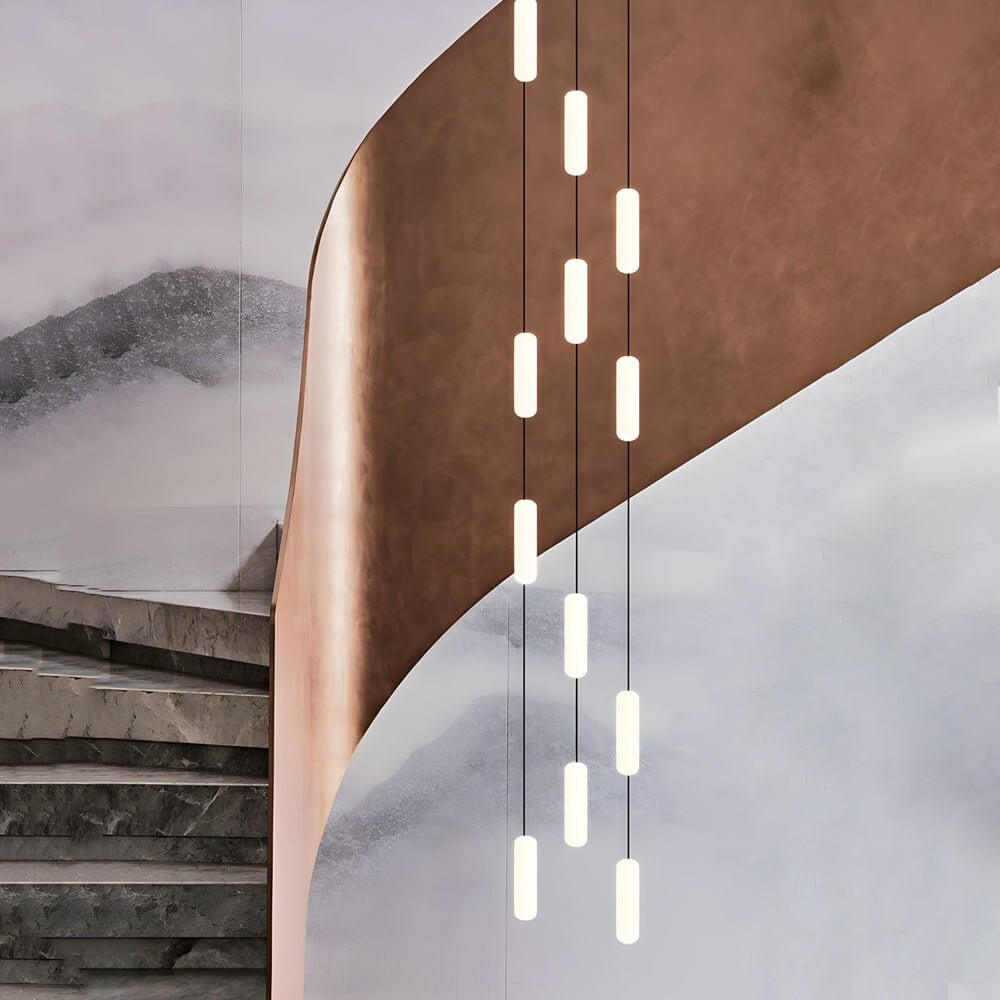 WINTERBOURNE WHITE TUBE MULTI-LIGHT STAIRCASE LUMINAIRE
