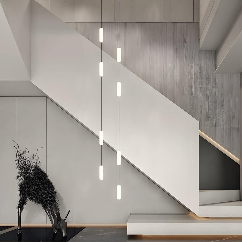 WINTERBOURNE WHITE TUBE MULTI-LIGHT STAIRCASE LUMINAIRE