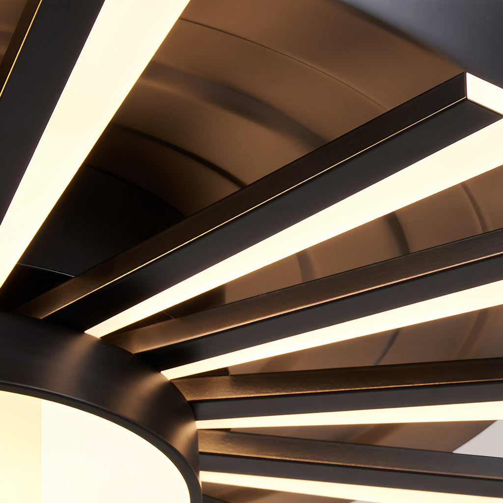 THORNBURY IRON MULTI-ARM CEILING LIGHT WITH INTEGRATED LAMPING