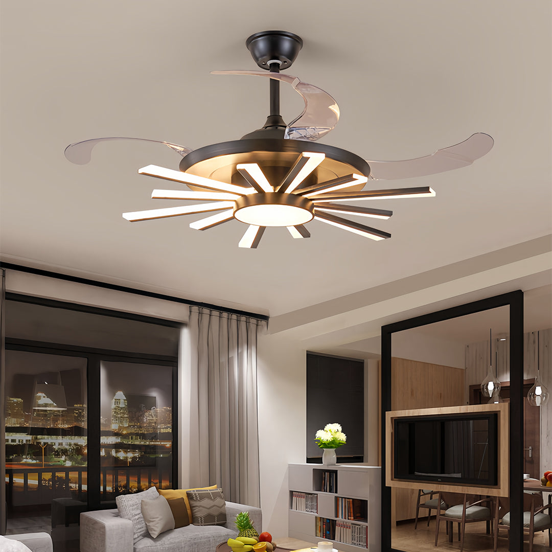 THORNBURY IRON MULTI-ARM CEILING LIGHT WITH INTEGRATED LAMPING